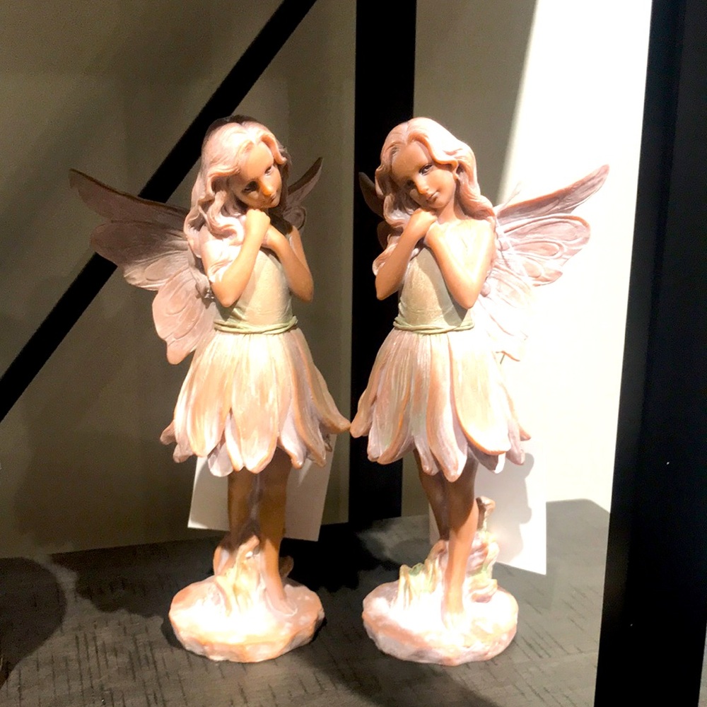 NWT Set of Two Garden 7” Resin Fairies